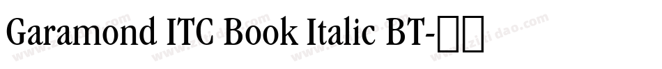 Garamond ITC Book Italic BT字体转换